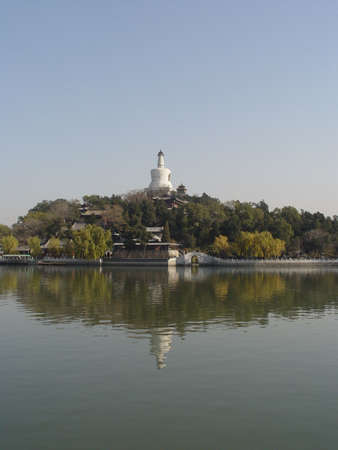 In Beijing, China, Beihai Parkの写真素材