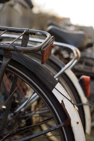 Bicycles along and around the Canals in Amsterdam.の写真素材