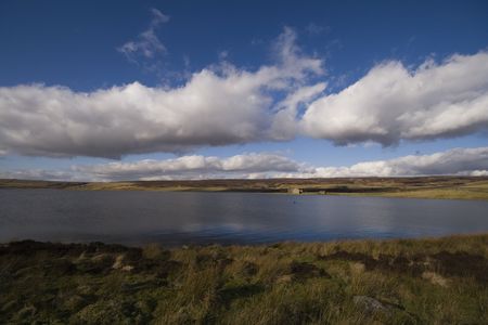 Views of Grimwith reservoir.
Yorkshire Water's largest reservoir is situated in the heart of the Yorkshire Dales National Park between Grassington and Pateley Bridge, and in the heart of a famous mining area.の写真素材