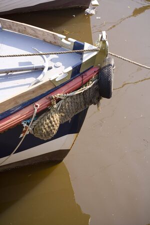 Fishing Boat keel with moorning rope