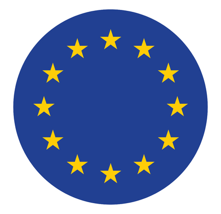 European union flag in the circleのイラスト素材