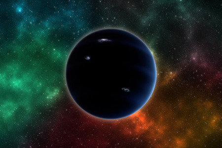 Hypothetical planet X nicknamed planet 9.の写真素材