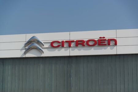 Nitra, Slovakia, march 28, 2018: Office of official dealer Citroen. Citroen is a major French automobile manufacturer, part of the PSA Peugeot Citroen groupのeditorial素材