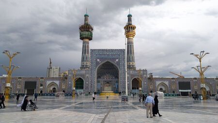 Mashhad, Iran, may 13, 2018: Haram comple and the Imam Reza Shrine, the largest mosque in the world...