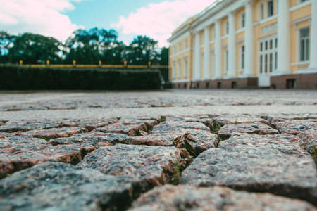 Paving stones in the Parkの写真素材