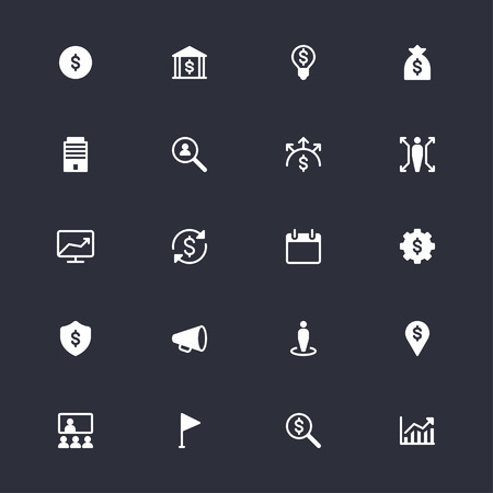 Business simple iconsのイラスト素材