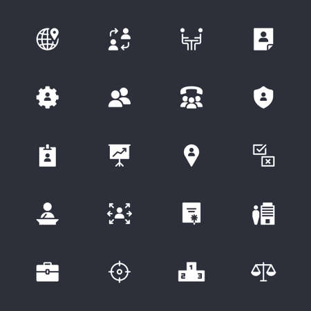 Business simple iconsのイラスト素材