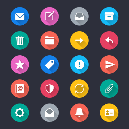 Email simple color iconsのイラスト素材
