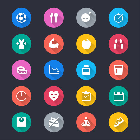 Health care simple color iconsのイラスト素材