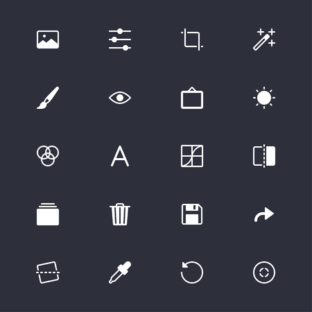 Photography simple iconsのイラスト素材
