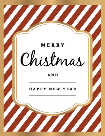 invitation Christmas and new year vintage cardのイラスト素材