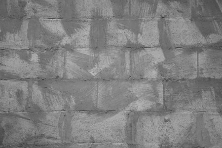 Gray brick wall with abstract texture of cement painting  Note: Soft Focus at 100, best at smaller...