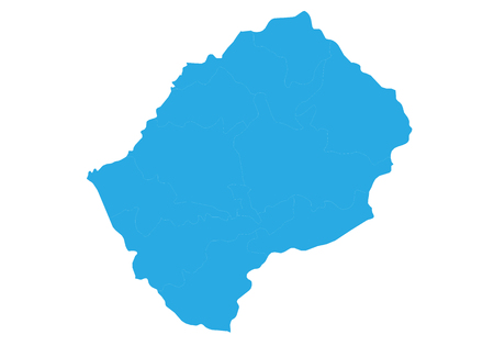 Map of lesotho High detailed vector map - lesotho.のイラスト素材