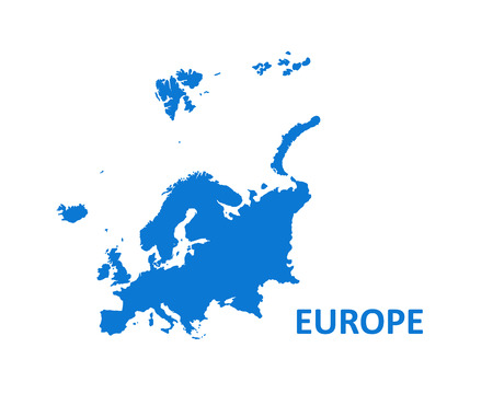 Europe Continent Map. vector illustration on white background.のイラスト素材