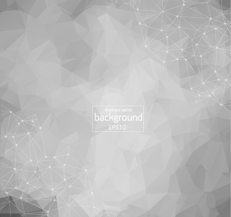 Abstract Polygonal Space Background with Connecting Dots and Linesのイラスト素材