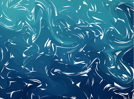 Abstract turquoise marbled surface. Beautiful handmade texture. Unique painted pattern. Watercolor backdrop. Creative art illustration. Artistic design. Amazing blue background. Vector image.のイラスト素材