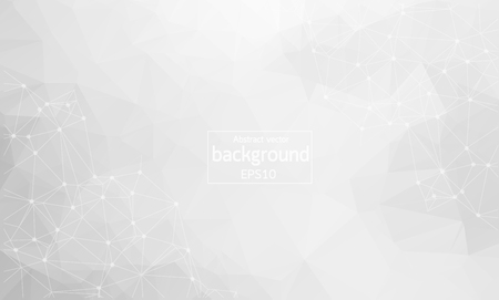 White polygonal triangle geometric backgroundのイラスト素材