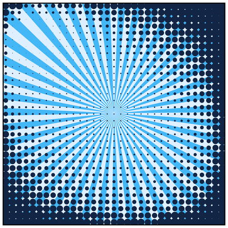 retro comic Blue background raster gradient halftone pop art retro styleのイラスト素材