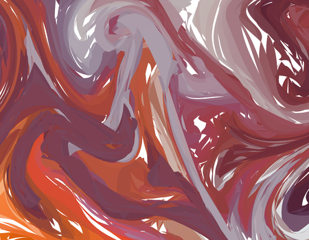 Vector Hand drawn artwork on water marble texture. Liquid paint pattern. Abstract colorful background in ebru suminagashi technique.のイラスト素材