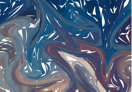 Bright Abstract Vector Background with Swirls and Waves. Extraordinary Blue Illustration for Design.のイラスト素材