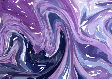 Hand drawn abstract marble texture. Handmade with liquid paint. Purple and gold ink.のイラスト素材