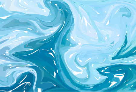 Blue light abstract background. Ink marbling textures. Hand drawn marble illustrations, ebru aqua paper and silk prints. Traditional Turkish ebru technique. Painting on waterのイラスト素材