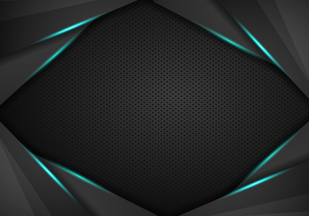 abstract metallic black blue frame sport design concept innovation backgroundのイラスト素材