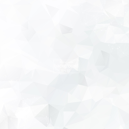 Abstract polygonal background. White triangles background for your design. Geometrical lines vector eps 10のイラスト素材