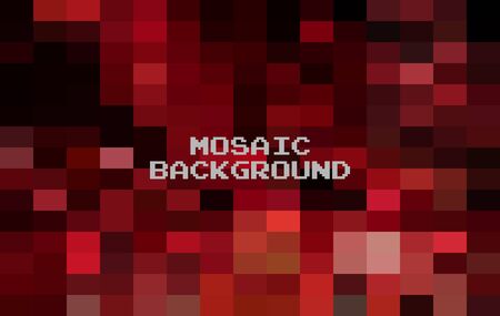 Abstract red geometric Background, Creative Design Templates. Pixel art Grid Mosaic, 8 bit vector background.のイラスト素材