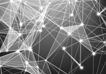 Abstract Internet connection and technology graphic design. Abstract polygonal space low poly dark...