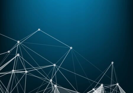 Abstract Polygonal Space Background with Connecting Dots and Linesのイラスト素材