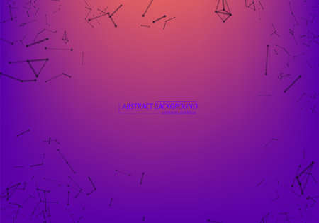 Abstract network connection background .Neon Light background.のイラスト素材