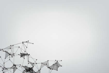 abstract low poly lines mesh white. Background Technology connecting dots and line.
