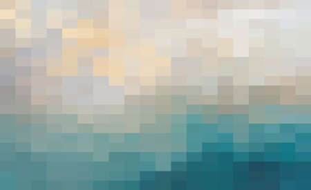 Abstract Blue geometric Background, Creative Design Templates. Pixel art Grid Mosaic, 8 bit vector background.のイラスト素材