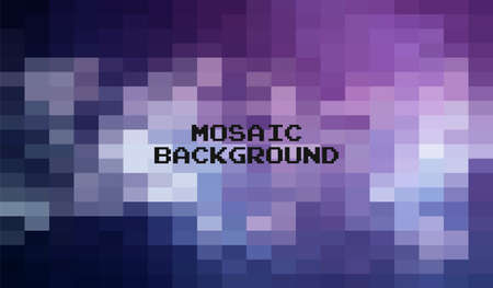 Abstract Dark Blue Grid Mosaic Background, Modern abstract illustration with triangles. Creative Design Polygonal Template mosaic with squares.のイラスト素材