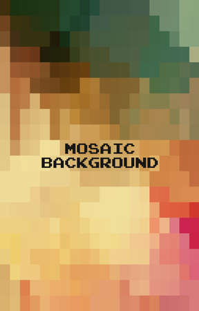 Abstract Dark Blue Grid Mosaic Background, Modern abstract illustration with triangles. Creative Design Polygonal Template mosaic with squares.のイラスト素材