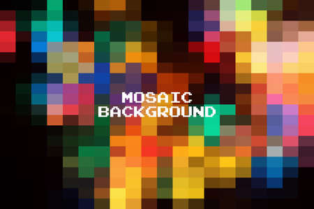 Abstract Dark Blue Grid Mosaic Background, Modern abstract illustration with triangles. Creative Design Polygonal Template mosaic with squares.のイラスト素材