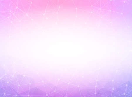 Geometric Pink Polygonal background molecule and communication. Connected lines with dots. Minimalism background. Concept of the science, chemistry, biology, medicine, technology.のイラスト素材