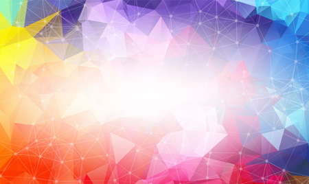 Abstract Dark red Polygonal Space Background with Connecting Dots and Lines.  Connection structure...