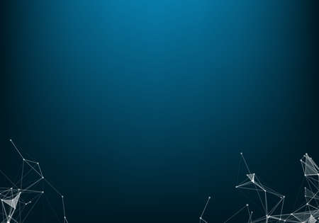Abstract 3d Vector futuristic dots and lines. computer geometric digital connection structure....