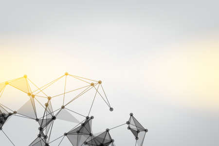 Vector banner design, Global network connection. Geometric connected. Background Technology...