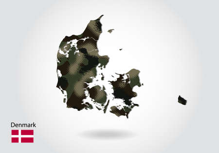 france map with camouflage pattern, Forest - green texture in map. Military concept for army,...