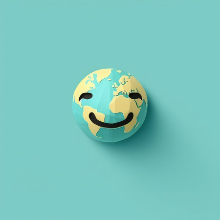 Minimalistic Emoji Celebration 3D Paper Cut Craft Illustration for World Emoji Day Greetings. For print, web design, UI, poster and other.の素材