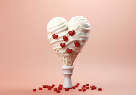 Sweetheart Affection. Love Concept with a Heartwarming and Sweet Touch. Valentine concept background.の素材