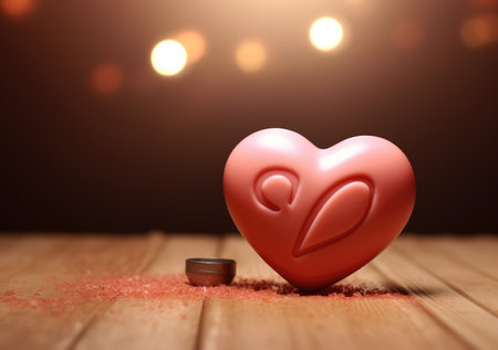 Heart Delight. Capturing the Essence of Love with a Sweet and Tender Concept. Valentine concept background.の素材