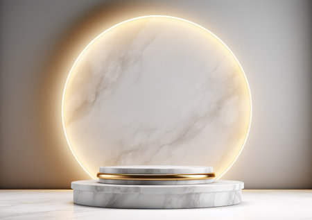 Background for cosmetic products of natural gray color. Stone podium on a gray background. AI Generativeの素材