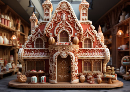 Cute Christmas homemade gingerbread cookies concept.の素材