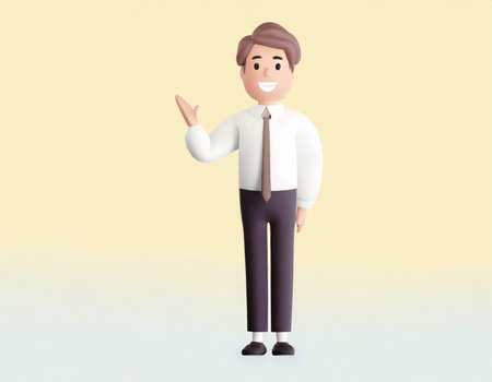 3D Character Office Business, Full body, presentation.の素材