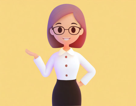 3D Character Office Business, Full body, presentation.の素材