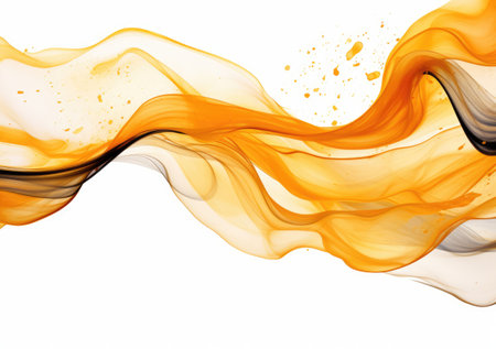 abstract color splash isolated on white background.の素材